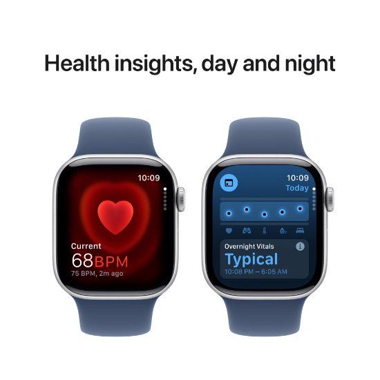 Pametna ura APPLE Watch S10 GPS, 42mm Silver Alu Case with Denim Sport Band - M/L