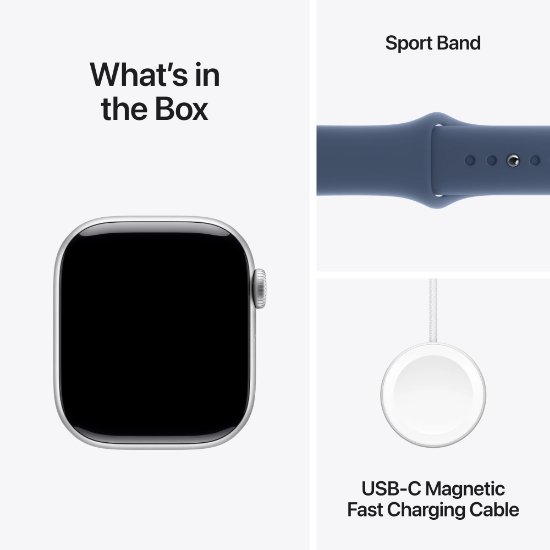 Pametna ura APPLE Watch S10 GPS, 42mm Silver Alu Case with Denim Sport Band - M/L