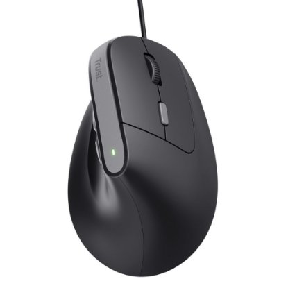 Miška TRUST Bayo II Ergonomic, optična, 2400dpi, črna