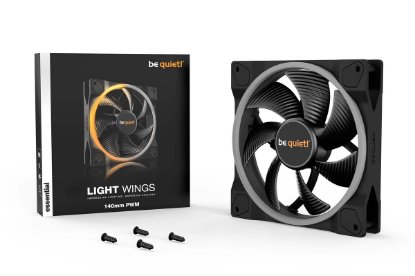 Ventilator BE QUIET Light Wings, 140mm, 1500 okr/min, črni