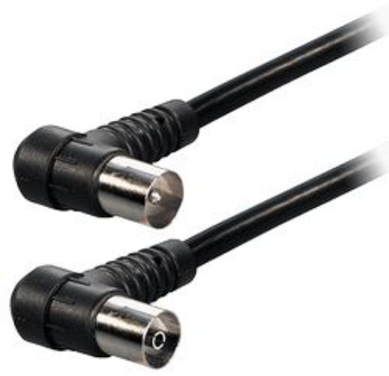 Antenski kabel TRANSMEDIA RF-RF, kotni, 1.5m, črni