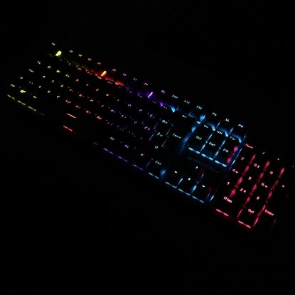 Tipkovnica EPOCH Rhea, RGB, mehanička, crveni switch, UK/SLO/HR layout, črna, USB