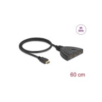 razdelnik HDMI DELOCK Switch, 3x HDMI In na 1x HDMI out, 8K 60Hz