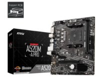 Matična plošća MSI A520M-A PRO, AMD A520, DDR4, mATX, s. AM4