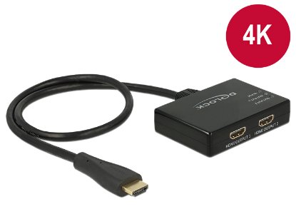 razdelnik DELOCK, HDMI (M) na 2x HDMI (Ž), 4K