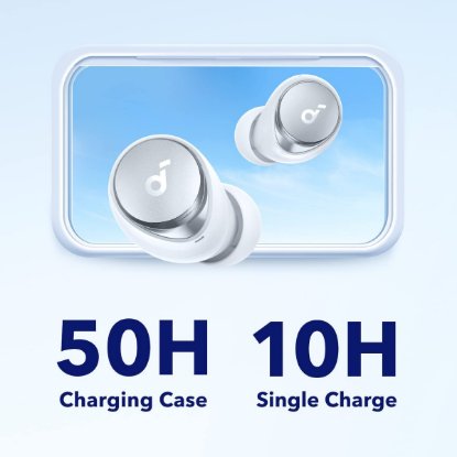 slušalke ANKER SoundCore Space A40, in-ear, brezžične, Bluetooth, bele