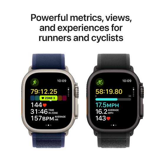 Pametna ura APPLE Watch Ultra2 v2 Cellular, 49mm Natural Titanium Case with Navy Ocean Band