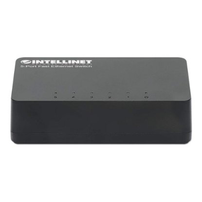 Stikalo INTELLINET 561723, 10/100 Mbps, 5-portno, plastično, kabel Cat5e 0.5m