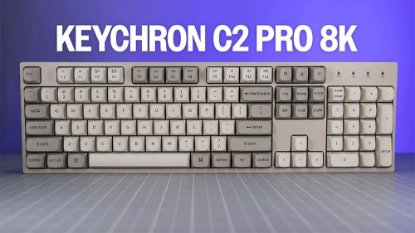 Tipkovnica KEYCHRON C2 Pro 8K, RGB, hot-swappable, programabilna, UK raspored, Red prekidači, USB, siva