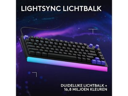 Tipkovnica LOGITECH Gaming G512 X 75, tactile switch, RGB, mehanička, US Layout, USB, crna
