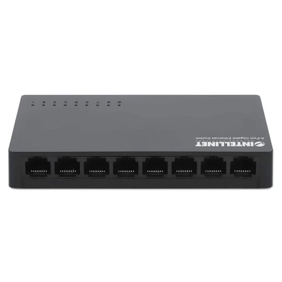 Slika Stikalo INTELLINET 561754, 10/100/1000 Mbps, 8-portno, plastično, kabel Cat6 1m