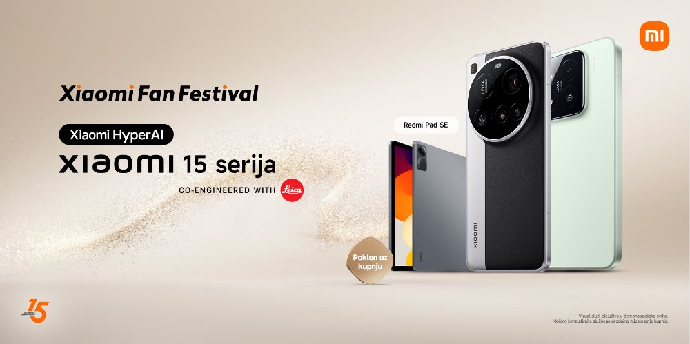 Prikažite detalje za Kupi Xiaomi 15 i na poklon dobivaš Redmi Pad SE!