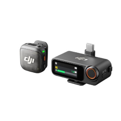 Slika DJI Mic 3 mikrofon (1 oddajnik + 1 sprejemnik), brezžični, črni