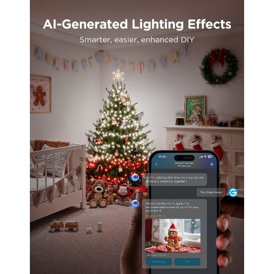 Dekorativne LED lampice GOVEE Christmas Sparkle String Lights, 20M