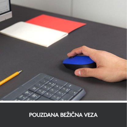 Miš LOGITECH M171, optički, bežični, plavi
