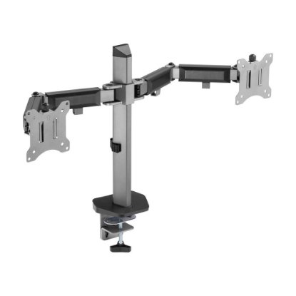 Stalak za monitor WHITE SHARK GMS-3205 Amenhotep II, stolni, do 32", za 2 monitora, sivi