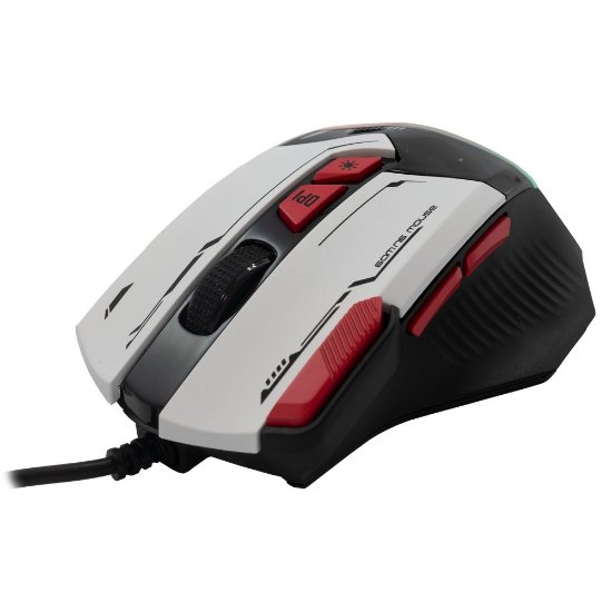 Miš BARACUDA BGM-042 Manta, RGB, optički, 12800dpi, bijeli