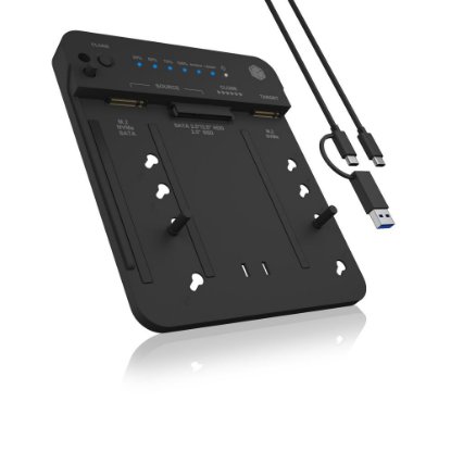 Docking station ICY BOX IB-2913MCL-C31, USB-C, 2.5"/3.5" HDD, M.2 SATA, M.2 NVMe