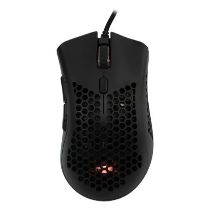 Miš BARACUDA BGM-031 Coral, RGB, optički, 12800dpi, crni
