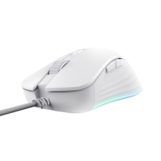 Miš TRUST GXT 924W Ybar+, RGB, optički, 25600dpi, bijeli
