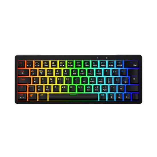 Tipkovnica EPOCH Kari, RGB, mehanička, bežična, BT, UK/HR layout, crna, USB