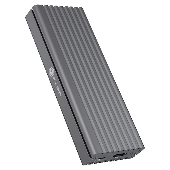 Eksterno kućište ICY BOX IB-1817MC-C31, M.2 NVMe/SATA SSD, USB-C, sivo