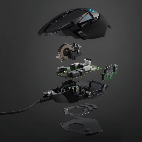 Miš LOGITECH Gaming G502 Hero RGB, optički, 25600dpi, crni, USB