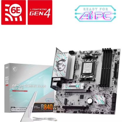 Matična ploča MSI B840M GAMING PLUS WIFI6E, AMD B840, DDR5, WiFi, mATX, s. AM5