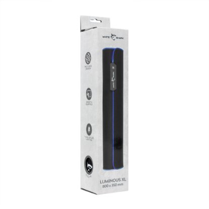 Podloga za miš WHITE SHARK Luminous XL MP-1861, 800x350x3, RGB, crna