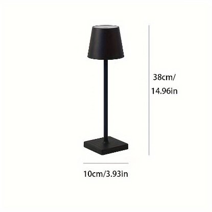 LED lampa Modern Nordic LED Touch, baterija, crna