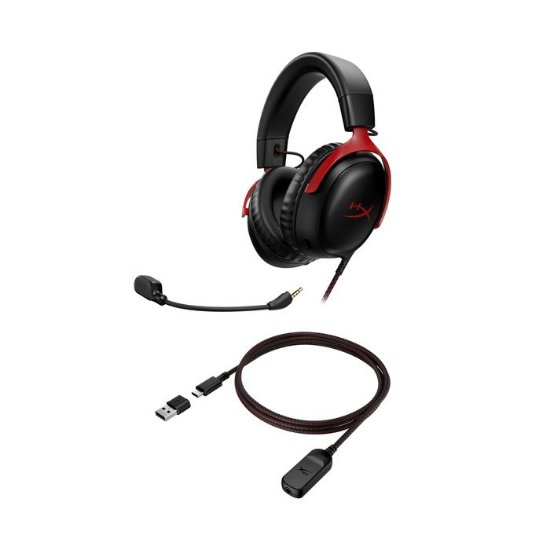 Slušalice HyperX Cloud III Gaming, DTS, crno-crvene