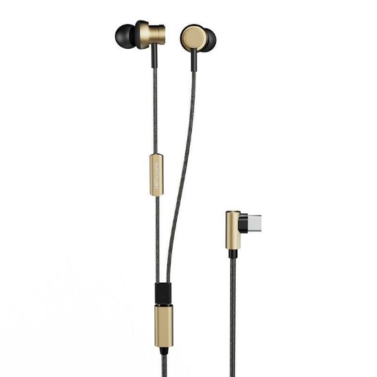 Slušalice HIFUTURE HI5, In-Ear, mikrofon, USB-C, crno-zlatne