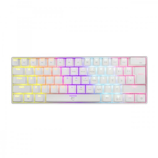 Tipkovnica WHITE SHARK GK-2022 Shinobi, LED, Plavi switch, mehanička, bijela, USB