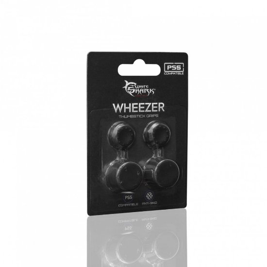 Silikonski nastavci WHITE SHARK Wheezer, za PS5 gamepad, crni