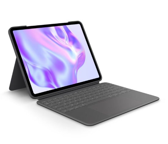 Tipkovnica LOGITECH Combo Touch, bežična, za Apple, iPad Pro 11", siva