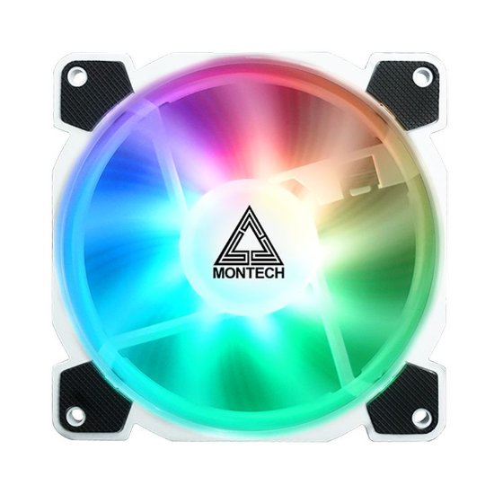 Ventilator MONTECH Z3 Pro ARGB, PWM, 120mm, 1500 okr/min, RGB, kontroler, bijeli, 3 komada