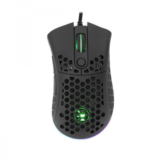 Miš WHITE SHARK Shuriken Premium Line, RGB, optički, 19000dpi, USB, crni