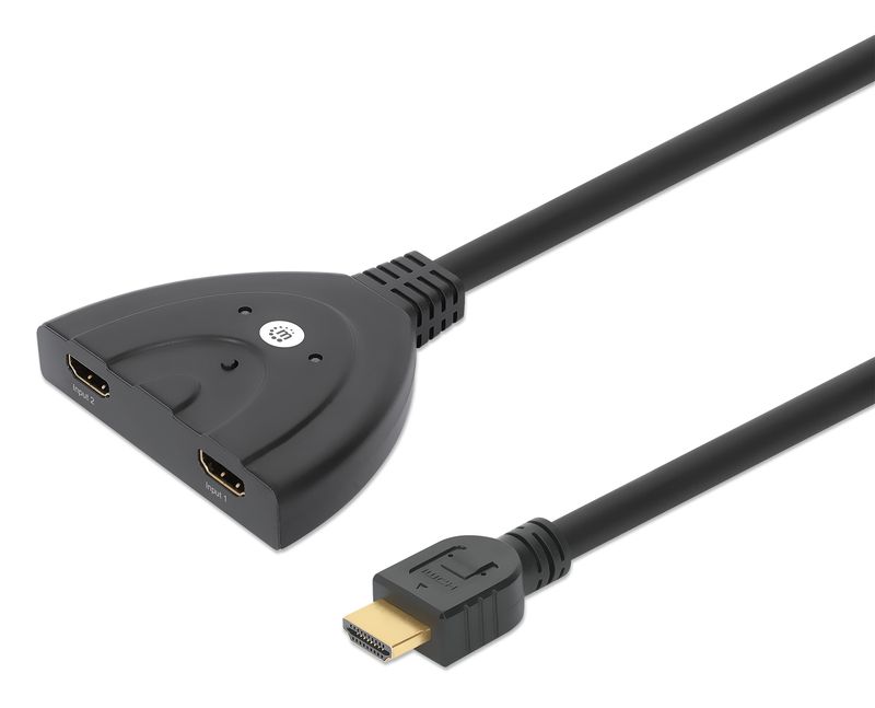 Adapter MANHATTAN 2-in-1, 2xHDMI (Ž) na HDMI (M | Links slo