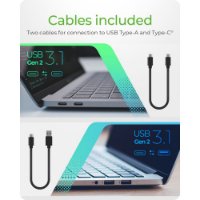 Eksterno kućište ICY BOX IB-1817MC-C31, M.2 NVMe/SATA SSD, USB-C, sivo