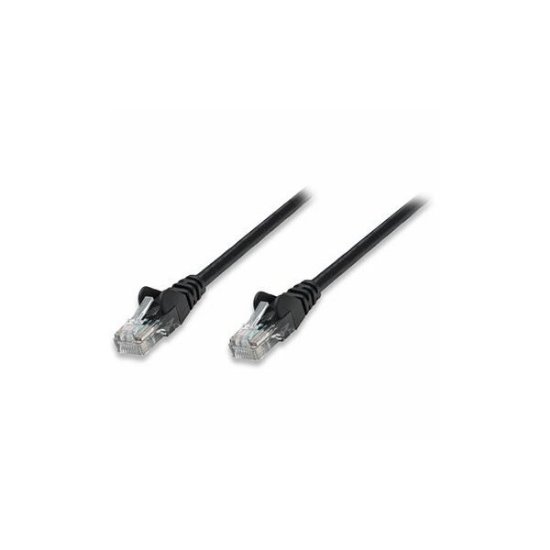 Kabel INTELLINET, patch CAT5e, U/UTP, crni, 1m