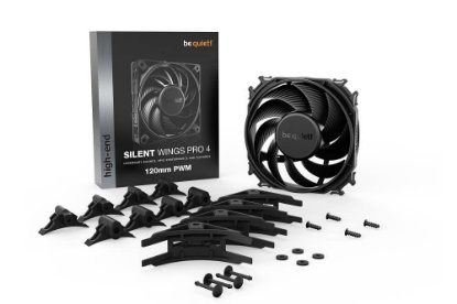 Ventilator BE QUIET Silent Wings Pro 4, 120mm, 3000 okr/min, PWM, crni