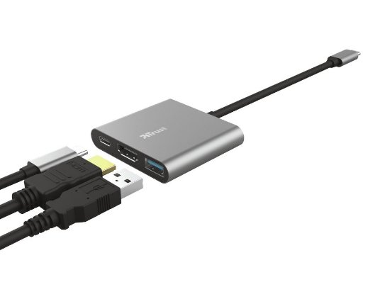 Docking station TRUST Dalyx, 3 u 1, USB-C na USB 3.1, USB-C, HDMI, za laptop