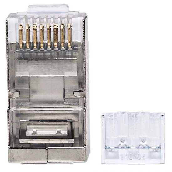 STP konektor INTELLINET CAT6A, RJ45, trostruki zupčasti terminal - 90 komada