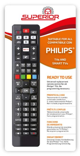 Univerzalni daljinski upravljač SUPERIOR za PHILIPS SMART TV