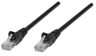 Kabel INTELLINET, patch CAT5e, U/UTP, crni, 5m