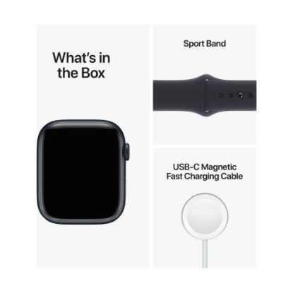 Pametni sat Apple Watch S8 GPS, 45mm Midnight Aluminium Case with Midnight Sport Band - Regular