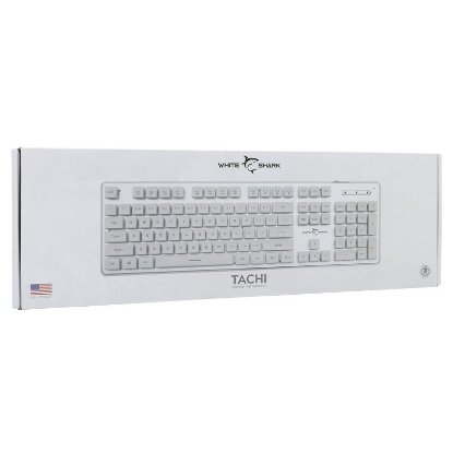 Tipkovnica WHITE SHARK GK-003241 Tachi, membranska, US Layout, USB, bijela