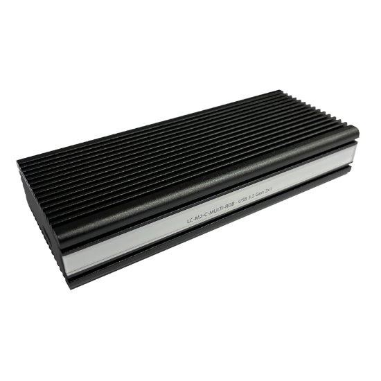 Eksterno kućište LC POWER LC-M2-C-MULTI-RGB, 2280 M.2 SSD, USB-C, crno