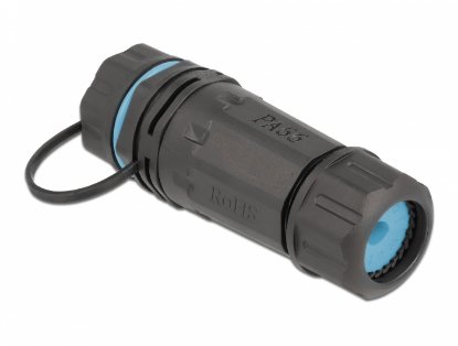Adapter DELOCK RJ45 (Ž) na RJ45 (Ž) s kućištem i zaštitnom kapicom, otporan na vodu