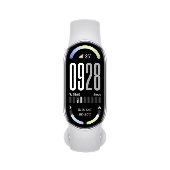 Narukvica XIAOMI Smart Band 10, mjerenje aktivnosti, senzor pokreta, vodootporna, srebrna